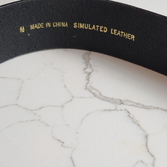 Western Turquoise & Silver Metal Faux Leather Belt Size Medium - Picture 4 of 5